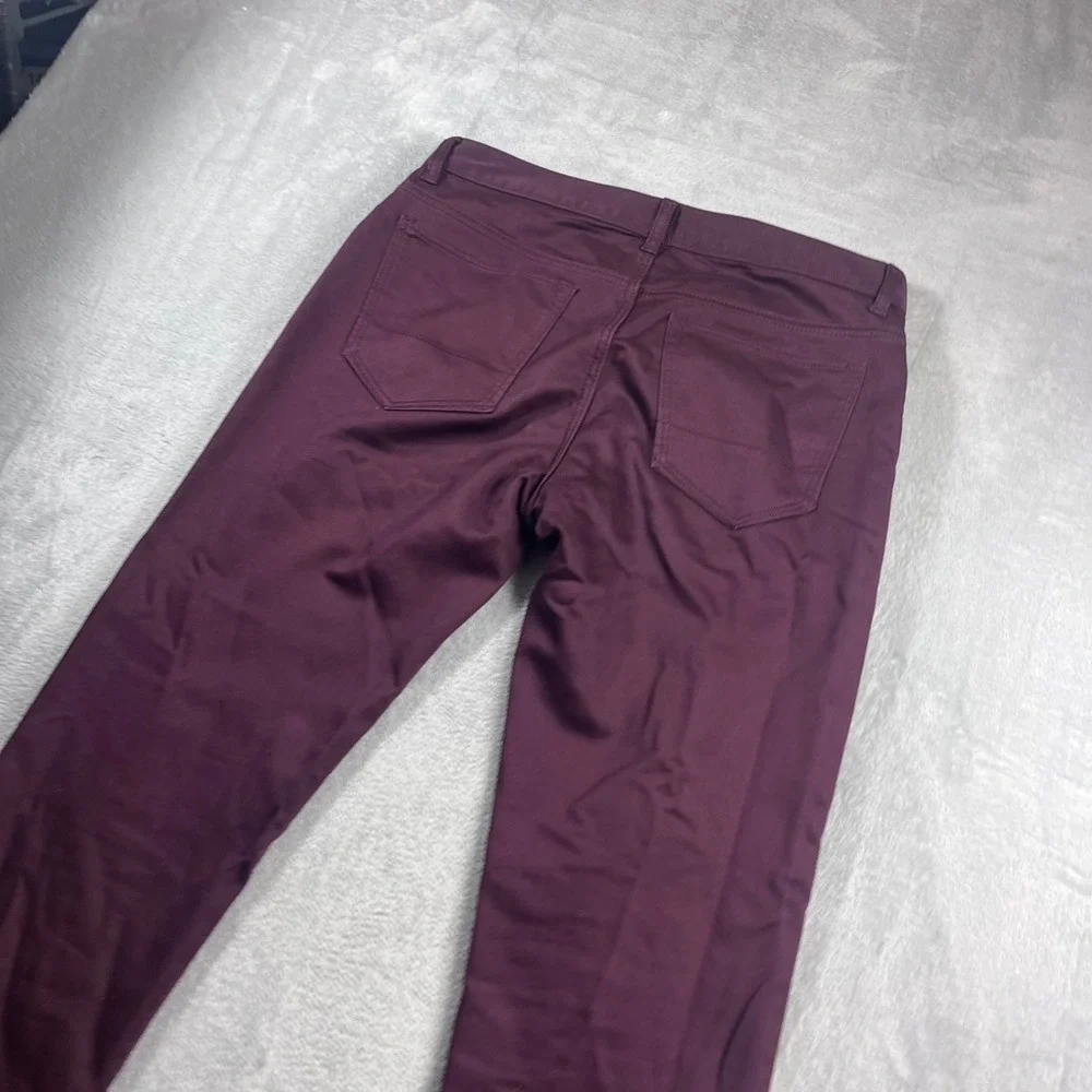 Banana Republic Travel Jean Mens 32x34 Slim Fit Burgundy Plum Stretch Pants